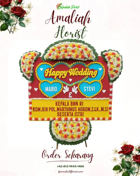 Papan Bunga Pernikahan Kalipepe